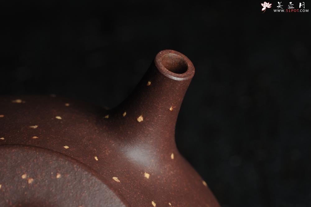 紫砂壶图片：实力派工艺师全手工铺砂平盖小石瓢 泥料优秀 实物更漂亮 - 全手工紫砂壶网