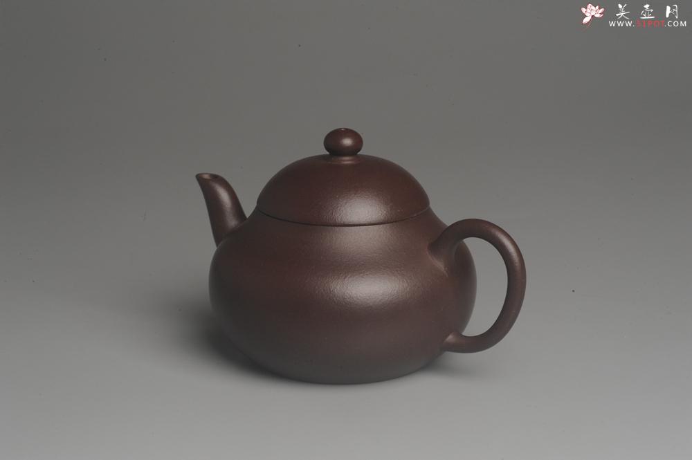 紫砂壶图片：实力派高工龚涛平摹古全手工薄胎老紫泥梨形 泥料特油润 收藏重器 - 全手工紫砂壶网