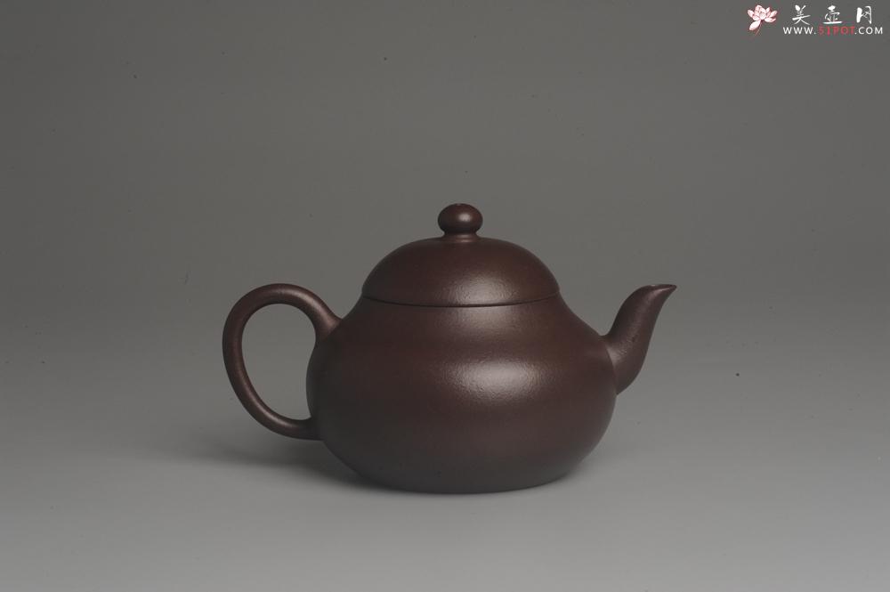 紫砂壶图片：实力派高工龚涛平摹古全手工薄胎老紫泥梨形 泥料特油润 收藏重器 - 全手工紫砂壶网