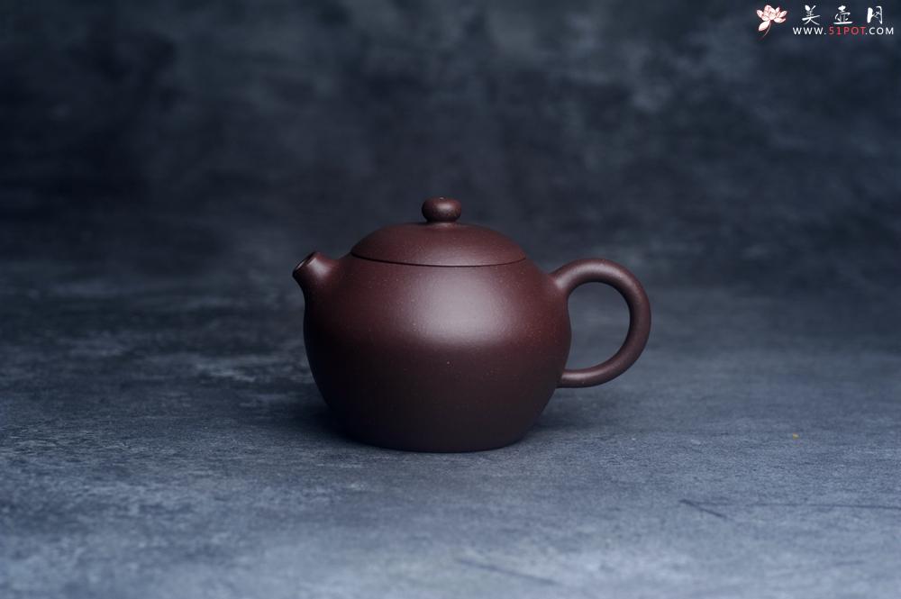 紫砂壶图片：美壶特惠 优质紫泥河豚西施壶 球孔出水 - 全手工紫砂壶网