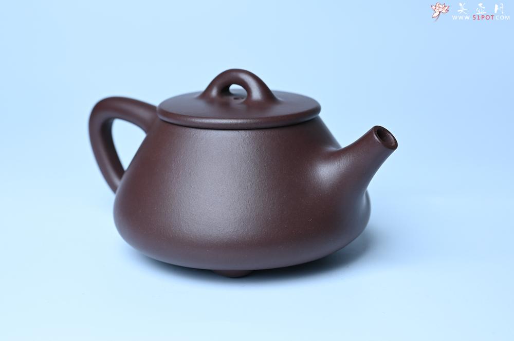 紫砂壶图片：潜力股周小培 特好全手工底槽清平盖石瓢茶壶  壶特好 期待与亲结缘 - 全手工紫砂壶网