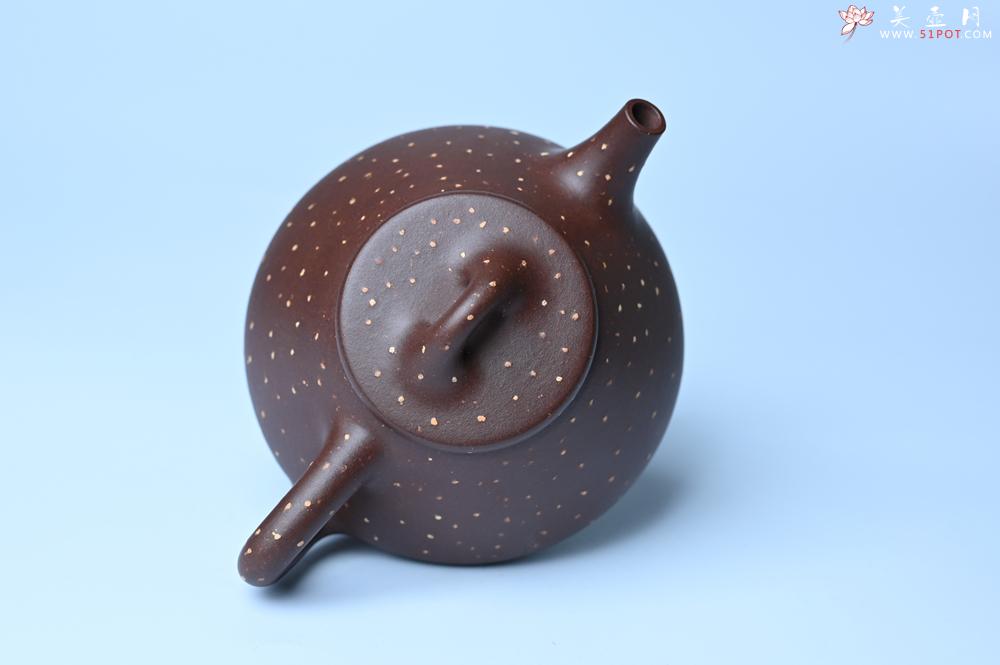 紫砂壶图片：潜力股周小培 特好老紫泥铺砂全手工子冶石瓢 - 全手工紫砂壶网