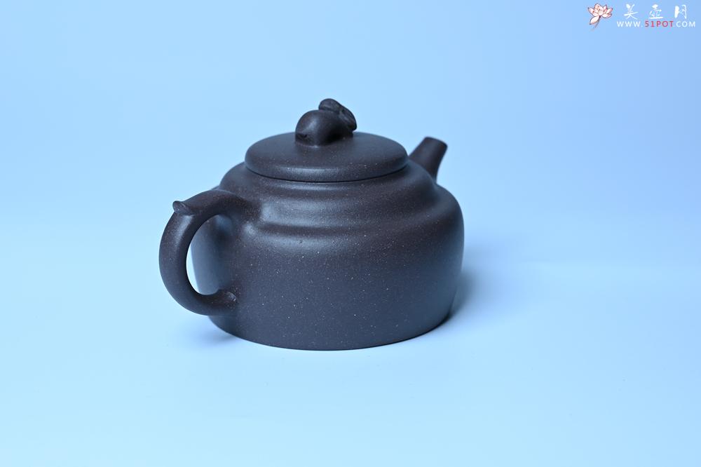 紫砂壶图片：美壶特惠 精品青灰泥玉兔紫砂壶 茶人醉爱 - 全手工紫砂壶网