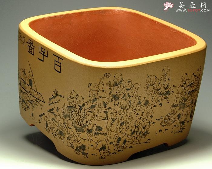 紫砂壶图片：方百子图 - 美壶网