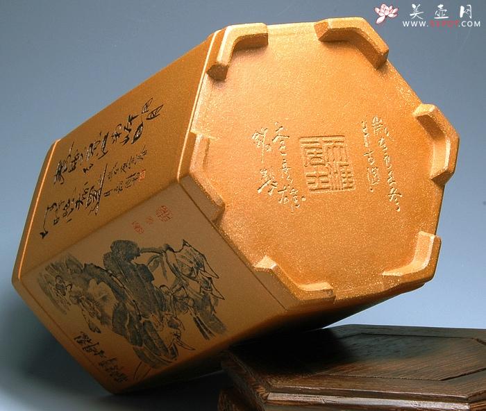 紫砂壶图片：钟馗威虎笔筒 - 美壶网