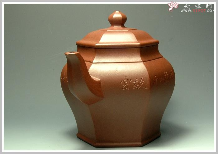 紫砂壶图片：全手六方壶 - 美壶网