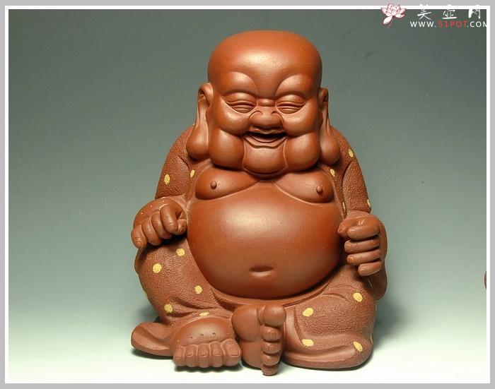 紫砂壶图片：欢天喜地-布袋佛 - 美壶网