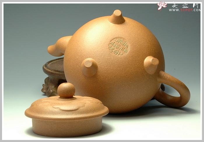 紫砂壶图片：老段泥大彬如意 - 美壶网