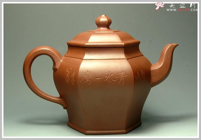 紫砂壶图片：全手六方壶 - 美壶网
