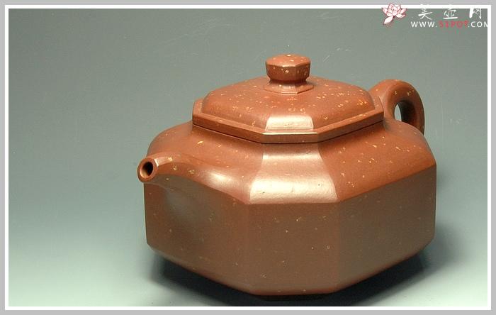紫砂壶图片：全手工点砂八方侧角 - 美壶网
