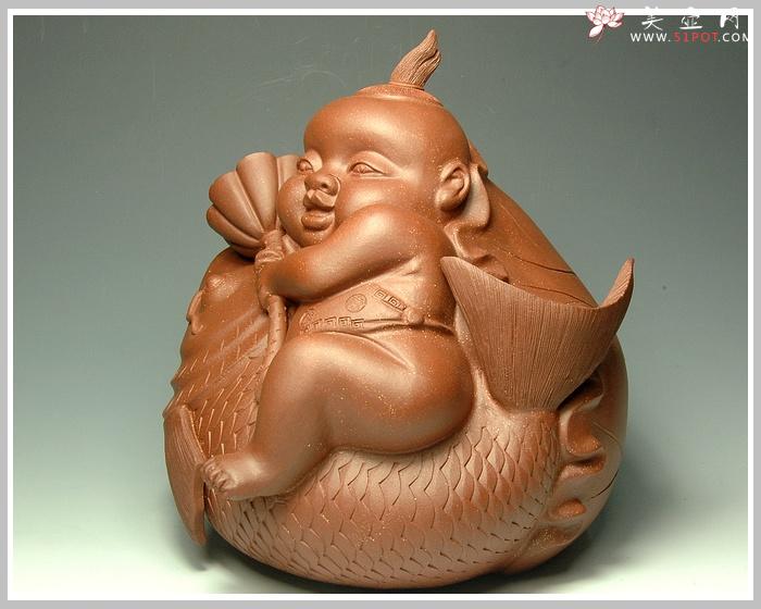 紫砂壶图片：连年有余 - 美壶网