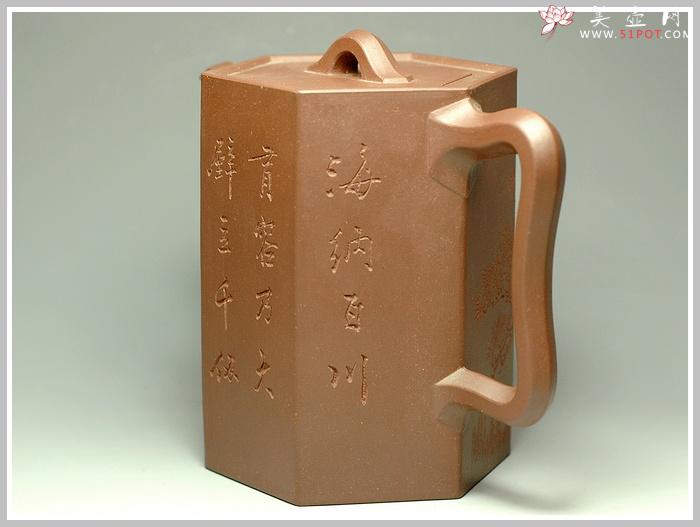 紫砂壶图片：高六方 欣赏 - 美壶网