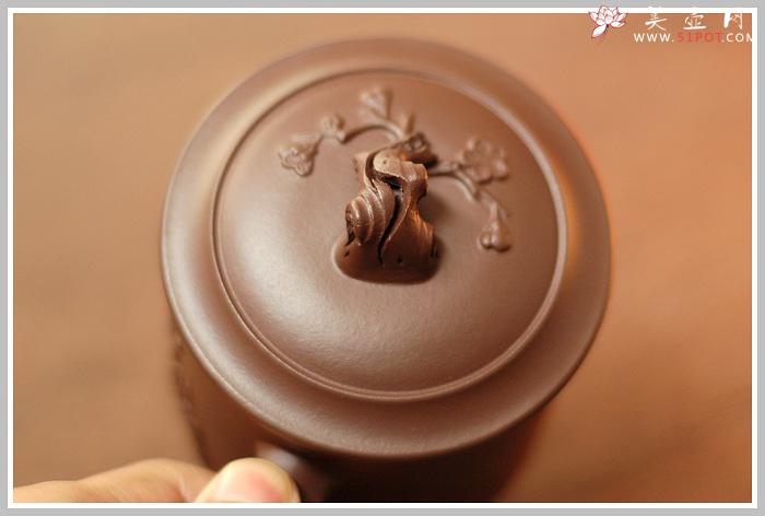 紫砂壶图片：梅花杯 高档盖杯 - 美壶网