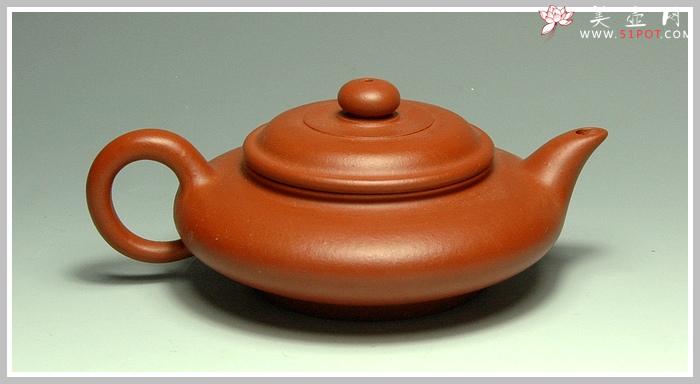 紫砂壶图片：朱泥虚扁 - 美壶网