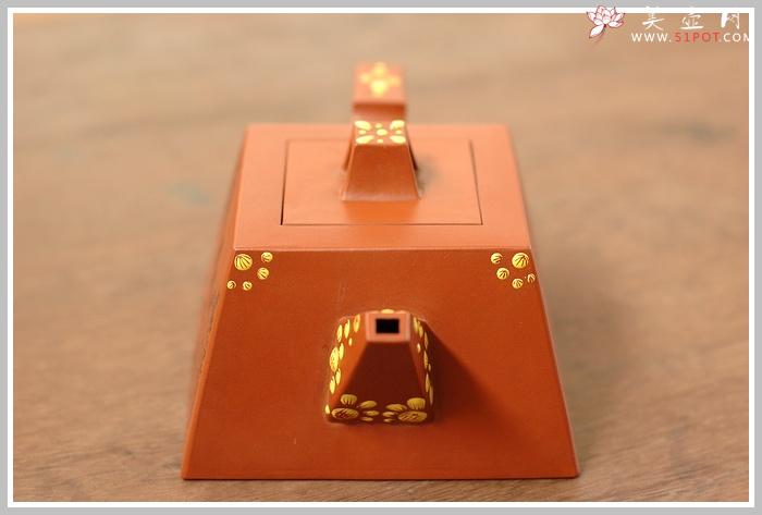 紫砂壶图片：精品点彩升方 谭泉海刻绘 - 美壶网