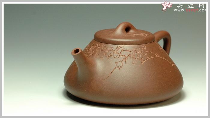 紫砂壶图片：通转梅花 子冶石瓢 - 美壶网