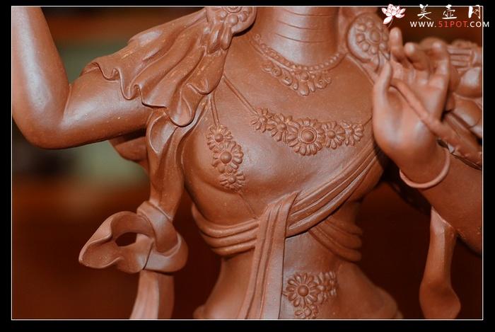 紫砂壶图片：文殊菩萨送吉祥 范泉明老师精品 - 美壶网