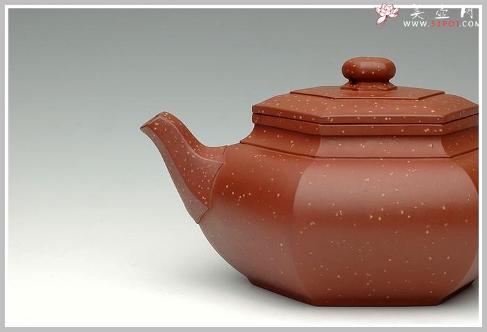 紫砂壶图片：大彬六方-点砂 - 美壶网