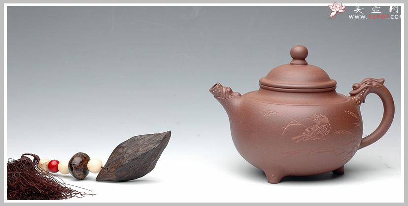 紫砂壶图片:紫泥龙珠 - 美壶网