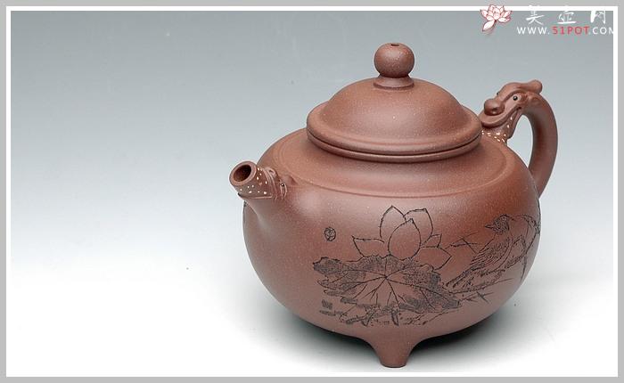 紫砂壶图片:紫泥龙珠 - 美壶网