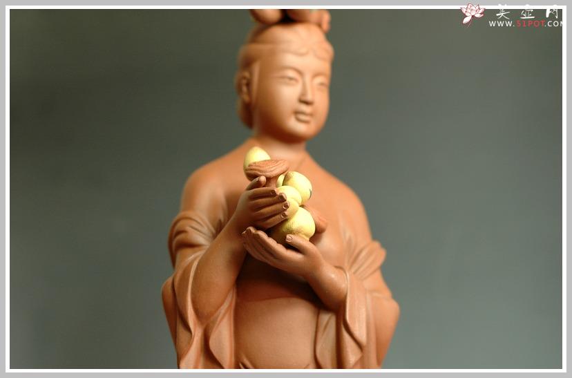 紫砂壶图片：新作麻姑献寿 - 美壶网