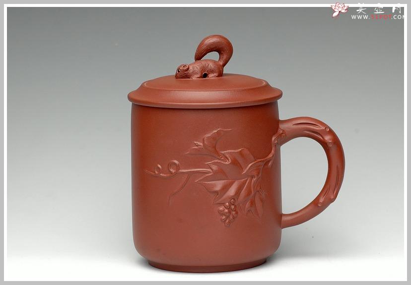 紫砂壶图片：松鼠葡萄杯 - 美壶网