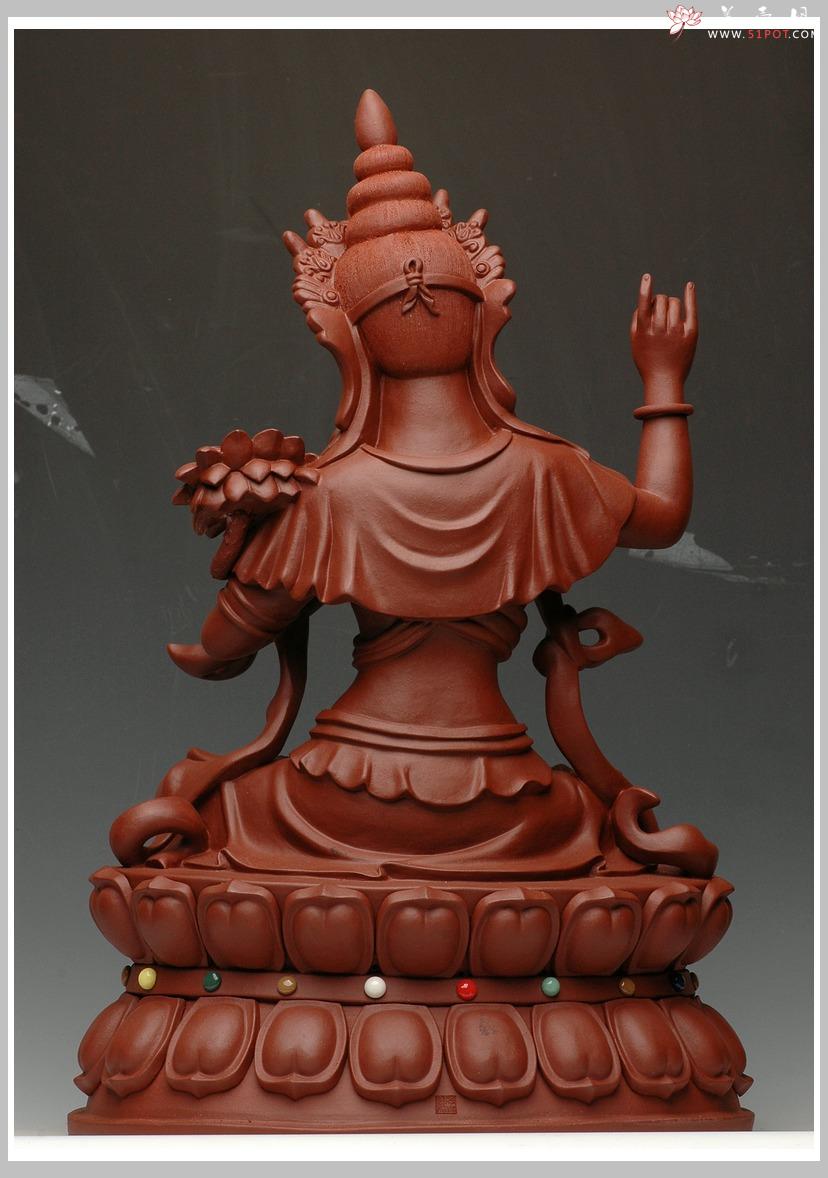 紫砂壶图片：珍品-双层文殊菩萨 - 美壶网