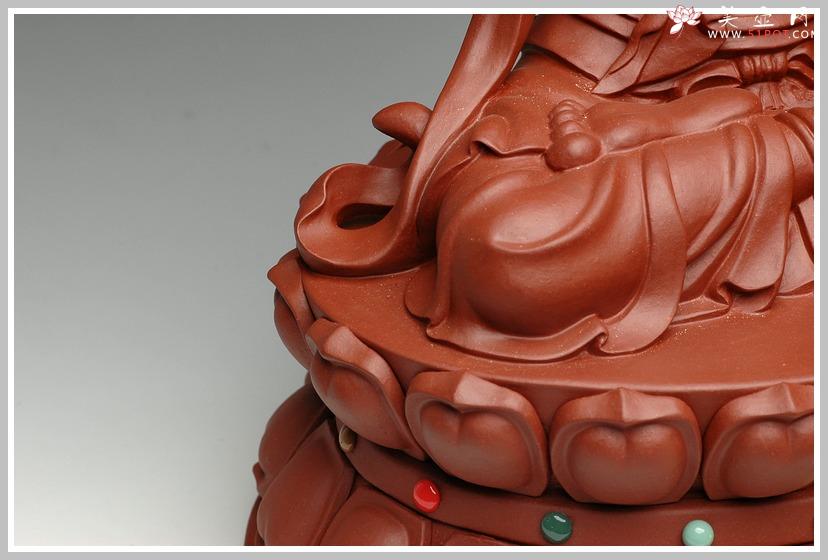 紫砂壶图片：珍品-双层文殊菩萨 - 美壶网