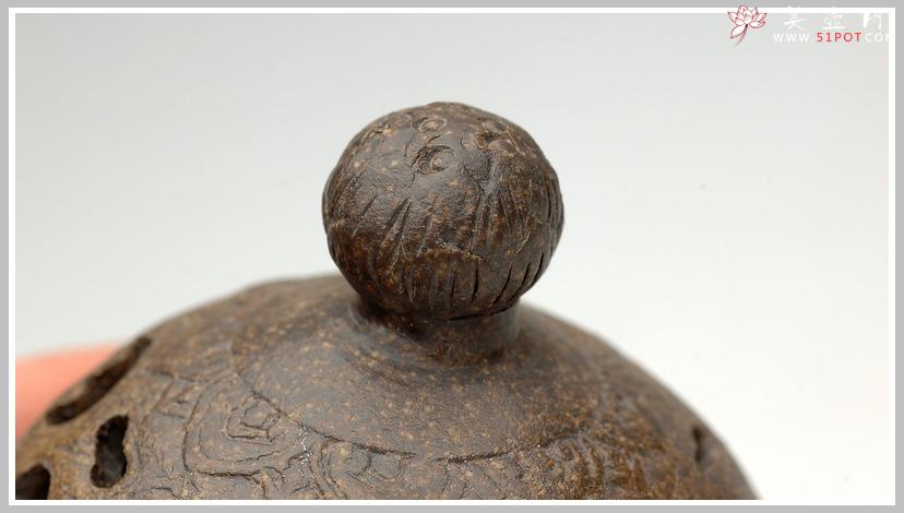 紫砂壶图片：象腿莲花座香炉 - 美壶网