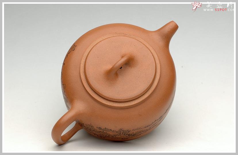 紫砂壶图片：通转山水全手段井栏 - 美壶网