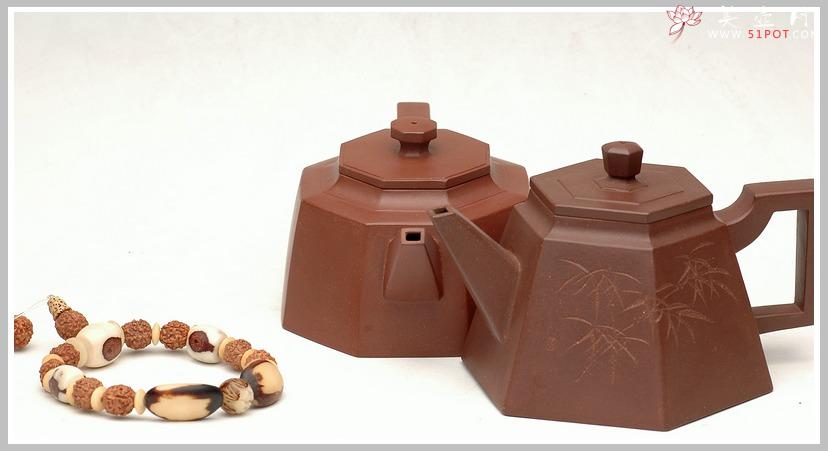 紫砂壶图片：全手工小八方 - 美壶网