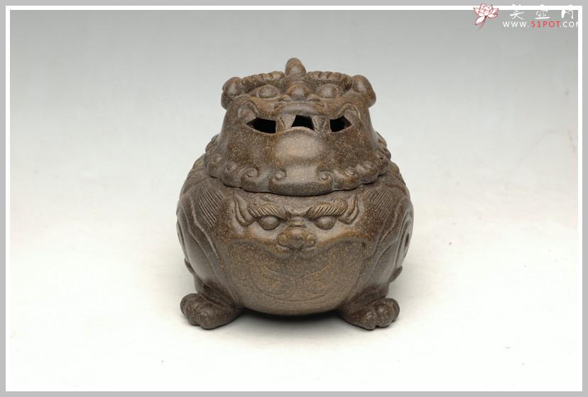 紫砂壶图片：雄狮香炉 - 美壶网