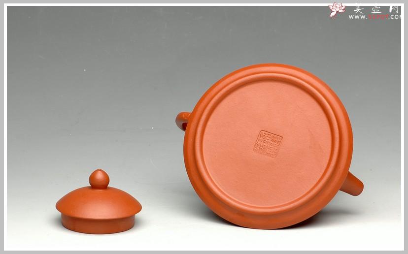 紫砂壶图片：全手朱泥小笠翁 - 美壶网