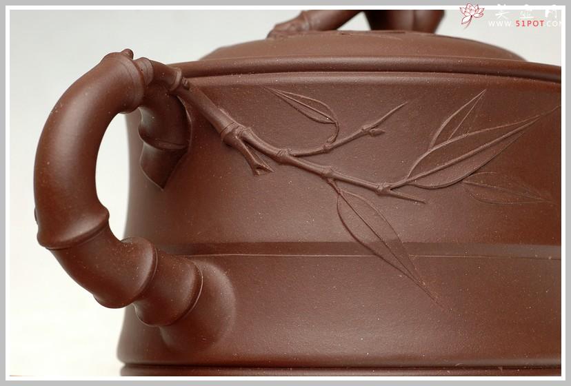 紫砂壶图片：曲峰花货精品 小竹段 - 美壶网