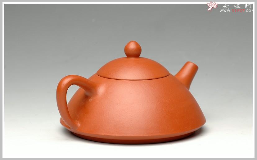紫砂壶图片：全手朱泥小笠翁 - 美壶网
