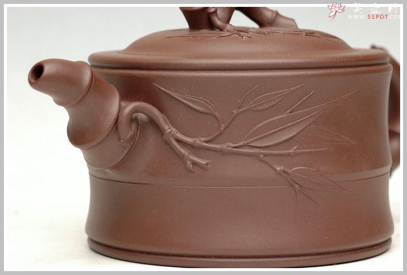 紫砂壶图片：曲峰花货精品 小竹段 - 美壶网