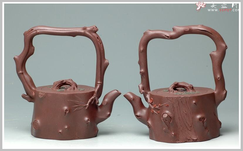 紫砂壶图片：精品全手三友提梁 难度大 - 美壶网