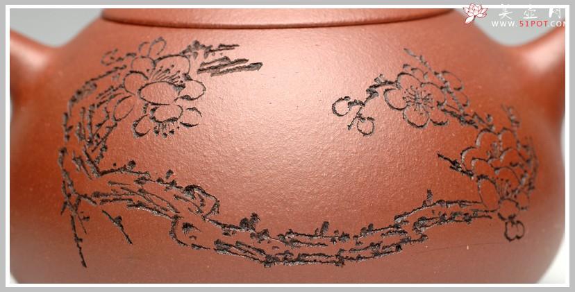 紫砂壶图片：东风第一枝 刻梅西施 - 美壶网