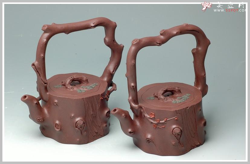 紫砂壶图片：精品全手三友提梁 难度大 - 美壶网