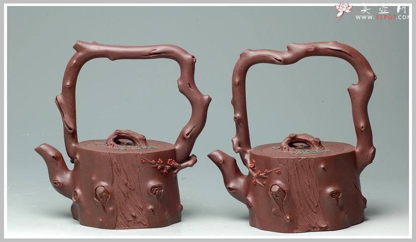 紫砂壶图片：精品全手三友提梁 难度大 - 美壶网