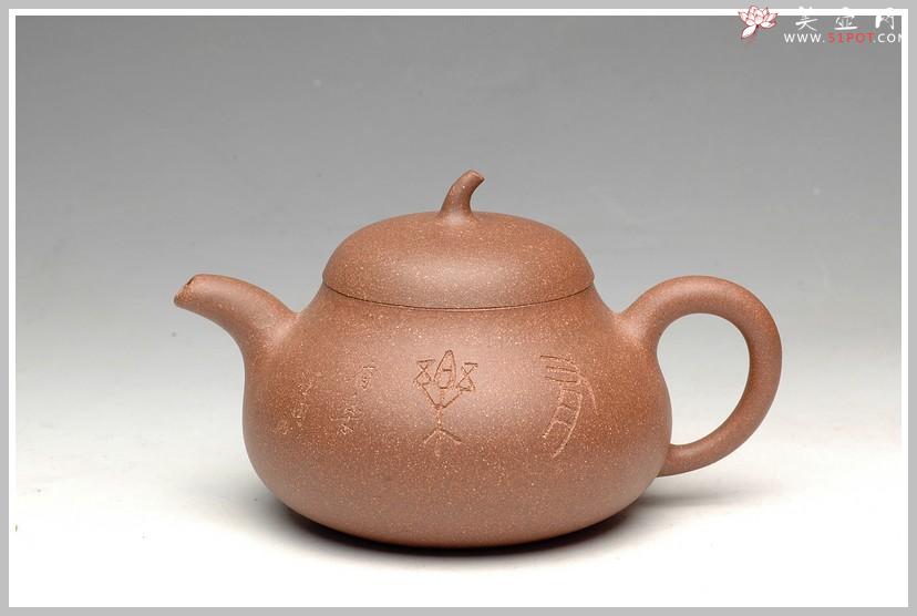 紫砂壶图片:经典之作 风雅俊秀 全手茄段 - 美壶网