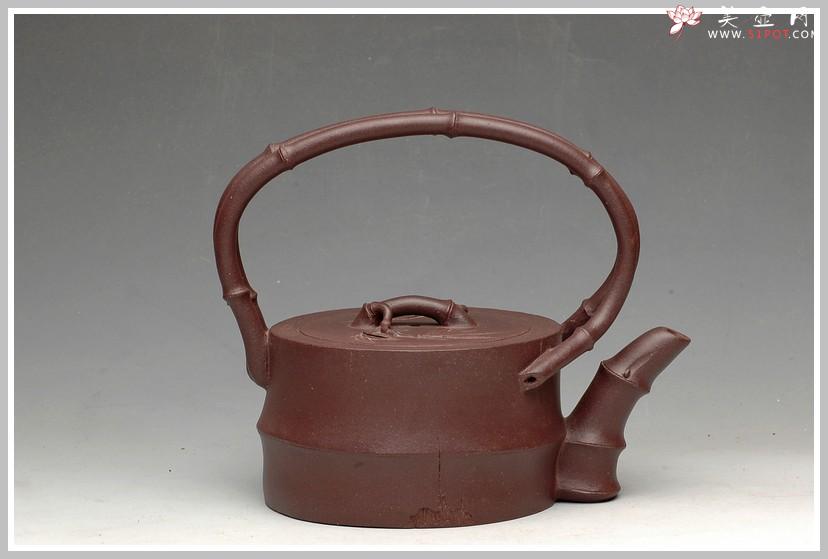 紫砂壶图片：单志萍老师新品 全手竹韵提梁 - 美壶网