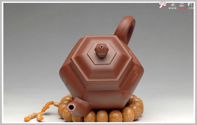 紫砂壶图片：史金妹代表作品 全手六方聚福 - 美壶网