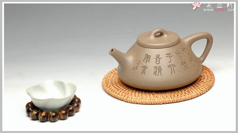 紫砂壶图片：实力精品 许国卫老师作品 子冶石瓢 - 美壶网