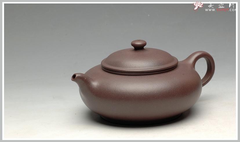 紫砂壶图片：优质青灰泥 线条灵动 圆珠 - 美壶网