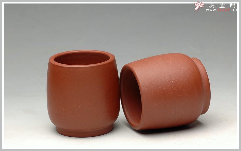 紫砂壶图片：几个优质好料手工杯 红皮龙 段泥 紫泥 朱泥 - 美壶网