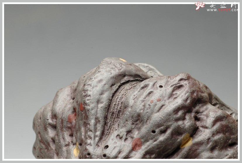 紫砂壶图片：古俊高雅  莲蓬香炉 小水洗 稀少青灰泥 - 美壶网