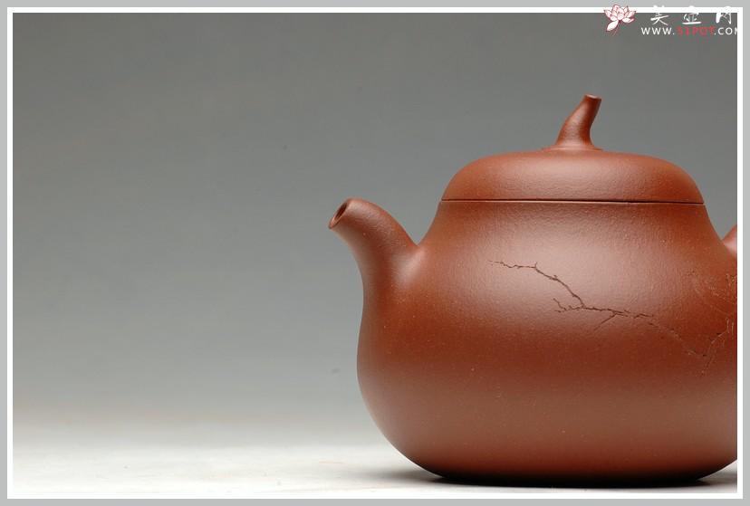 紫砂壶图片：辛卯年力作  枯枝鸟 全手玉成窑石匏 - 美壶网