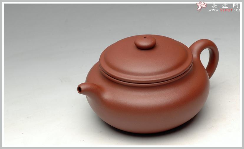 紫砂壶图片：追摹大亨风采 原矿迷人红皮龙 全手仿古 - 美壶网