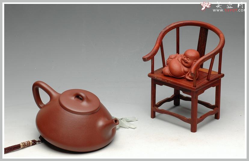 紫砂壶图片：好底料 骨肉均挺 实力艺人 全手子冶石瓢 - 美壶网